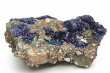 Sparkling Azurite and Malachite Crystal Association - China #217693-1